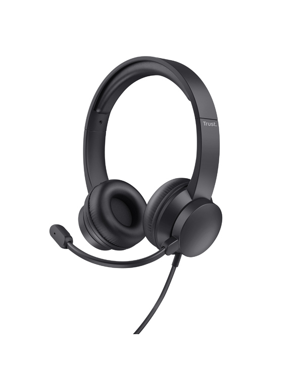 Trust HS-150 Casque Avec fil Arceau Bureau/Centre d'appels Noir