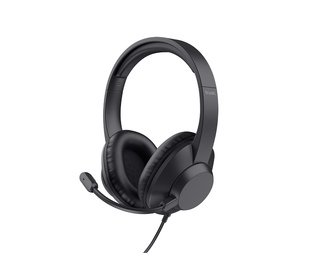 Trust Ayda Max USB Casque Avec fil Arceau Bureau/Centre d'appels USB Type-C / USB Type-A Noir