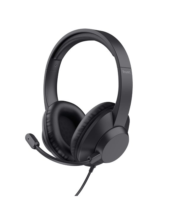 Trust Ayda Max USB Casque Avec fil Arceau Bureau/Centre d'appels USB Type-C / USB Type-A Noir