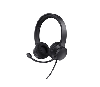 Trust HS-260 Casque Avec fil Minerve Bureau/Centre d'appels USB Type-A Noir