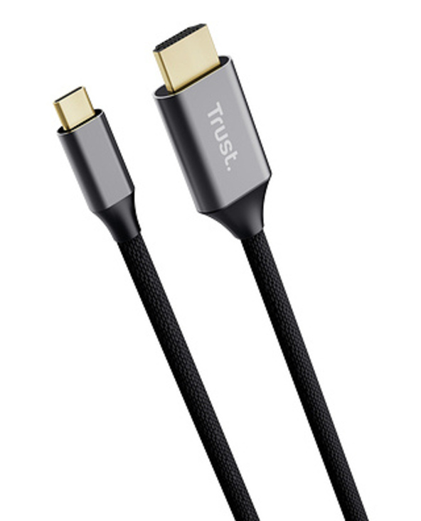 Trust 25630 changeur de genre de câble USB-C HDMI Noir, Argent