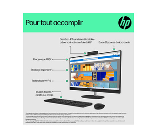 HP ALL-IN-ONE 27-CR0061NF PC AMD Ryzen 5 16 Go 512 Go Windows 11 Home