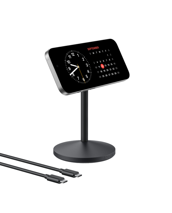 Anker MagGo Écouteurs, Casque, Smartphone, Smartwatch Noir USB Recharge sans fil Charge rapide Intérieure