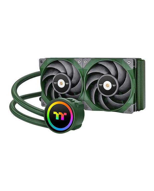 Thermaltake CL-W319-PL12RG-A système de refroidissement d’ordinateur Processeur Refroidisseur de liquide tout-en-un 12 cm Vert 1