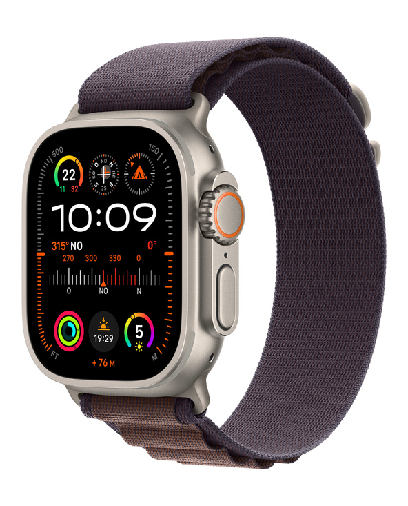 Apple Watch Ultra 2 OLED 49 mm Numérique 410 x 502 pixels Écran tactile 4G Titane GPS (satellite)