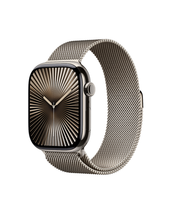 Apple Watch Series 10 OLED 46 mm Numérique 416 x 496 pixels Écran tactile 4G Titane Wifi GPS (satellite)