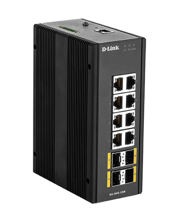 D-Link DIS‑300G‑12SW Géré L2 Gigabit Ethernet (10/100/1000) Noir