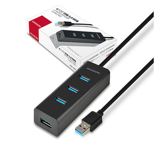 Axagon HUE-S2BL hub & concentrateur USB 3.2 Gen 1 (3.1 Gen 1) Type-A 5000 Mbit/s Noir