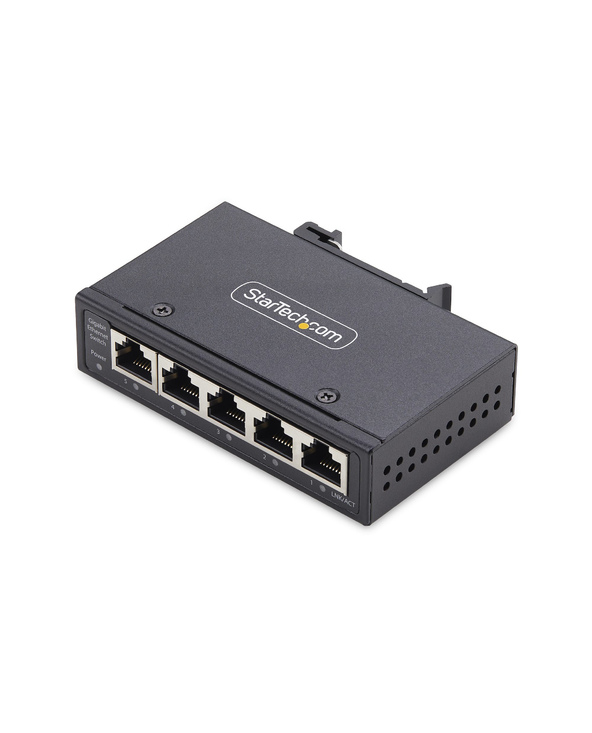 StarTech.com Switch Réseau Industriel 5 Ports Non Géré, 100/1000 Ethernet, Rail DIN/Montage Mural, Commutateur Gigabit IP30 Robu