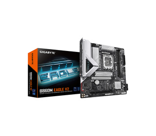 GIGABYTE B860M EAGLE V2 Carte mère - Processeurs Intel Core Ultra Series, VRM 6+1+2 phases, jusqu'à 9066 MHz DDR5, 1x M.2 PCIe 5