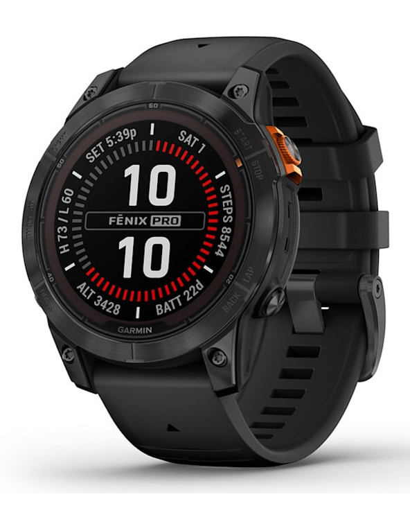 Garmin fēnix 7 Pro Solar Edition 3,3 cm (1.3") MIP 47 mm Numérique 260 x 260 pixels Écran tactile Noir, Gris Wifi GPS (satellite