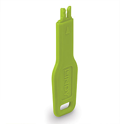 Lindy 47893 bloqueur de port Clé de bloqueur de port RJ-45 Vert Acrylonitrile-Butadiène-Styrène (ABS)