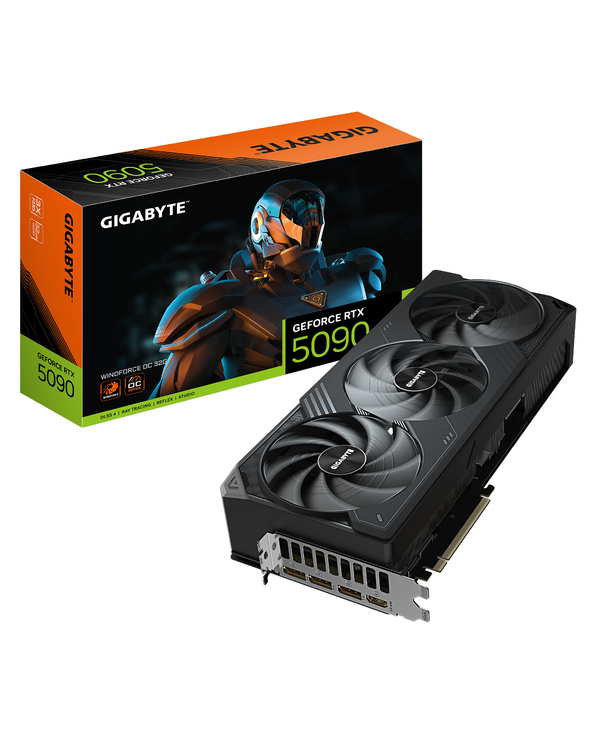 GIGABYTE GeForce RTX 5090 WINDFORCE OC 32G Carte Graphique - 32 Go GDDR7, 512 bits, PCI-E 5.0, 2467MHz Fréquence du Cœur, 3 x DP