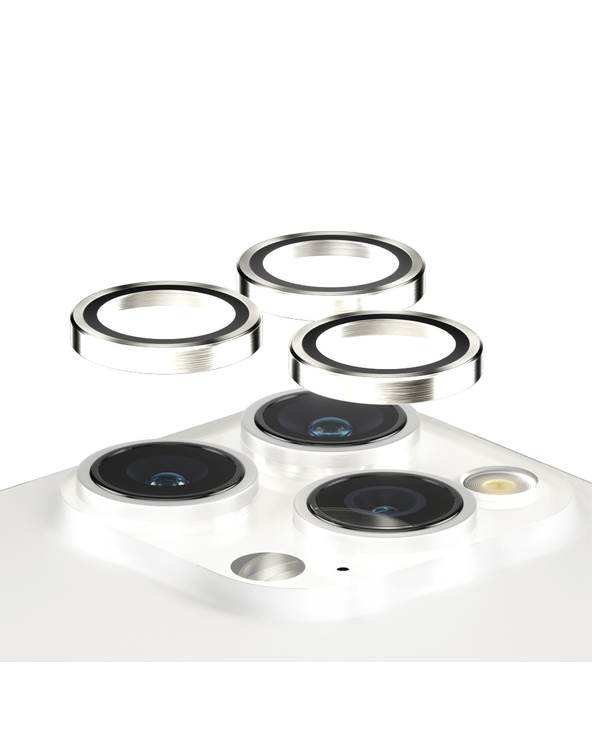 PanzerGlass  Hoops White Metal Camera Lens Protector iPhone 15 Pro | 15 Pro Max Protection d'écran transparent Apple 1 pièce(s)