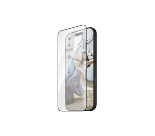 PanzerGlass SAFE. by  Screen Protection w. Black Frame iPhone 16 Plus | 15 Plus | Ultra-Wide Fit Protection d'écran transparent 