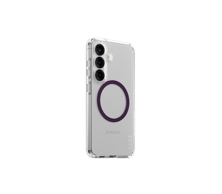 PanzerGlass CARE by  Flagship Case Transparent Urban Combat w. Plum Purple Qi Compatible Samsung Galaxy S25 coque de protection 