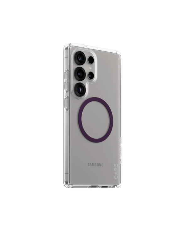 PanzerGlass CARE by  Flagship Case Transparent Urban Combat w. Plum Purple Qi Compatible Samsung Galaxy S25 Ultra coque de prote