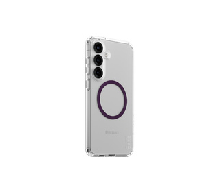 PanzerGlass CARE by  Flagship Case Transparent Urban Combat w. Plum Purple Qi Compatible Samsung Galaxy S25+ coque de protection