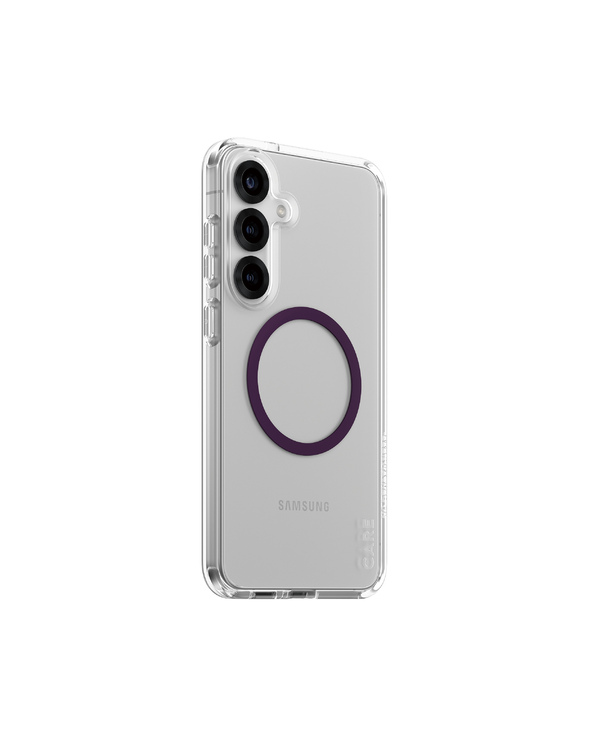 PanzerGlass CARE by  Flagship Case Transparent Urban Combat w. Plum Purple Qi Compatible Samsung Galaxy S25+ coque de protection