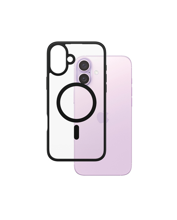 PanzerGlass  HardCase Transparent w. Black MagSafe & Frame iPhone 16 Plus coque de protection pour téléphones portables Housse