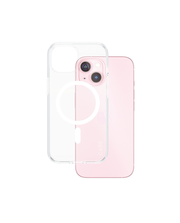 PanzerGlass CARE by  Flagship Case Transparent Urban Combat w. White MagSafe iPhone 15 coque de protection pour téléphones porta