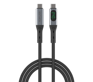 4smarts 541438 câble USB USB4 Gen 2x2 1,5 m USB C Noir, Gris