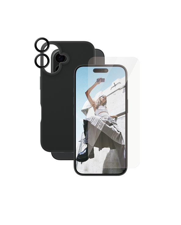 PanzerGlass CARE by  Fashion 3-in-1 Bundle iPhone 16 coque de protection pour téléphones portables Housse Transparent