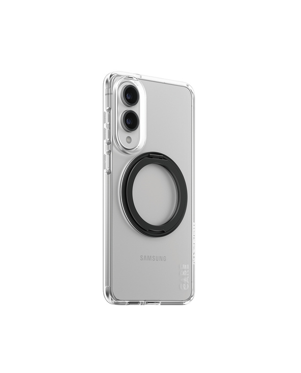 PanzerGlass CARE by  Feature Case Transparent w. Black Kickstand & Qi Compatible Samsung S25 Edge coque de protection pour télép