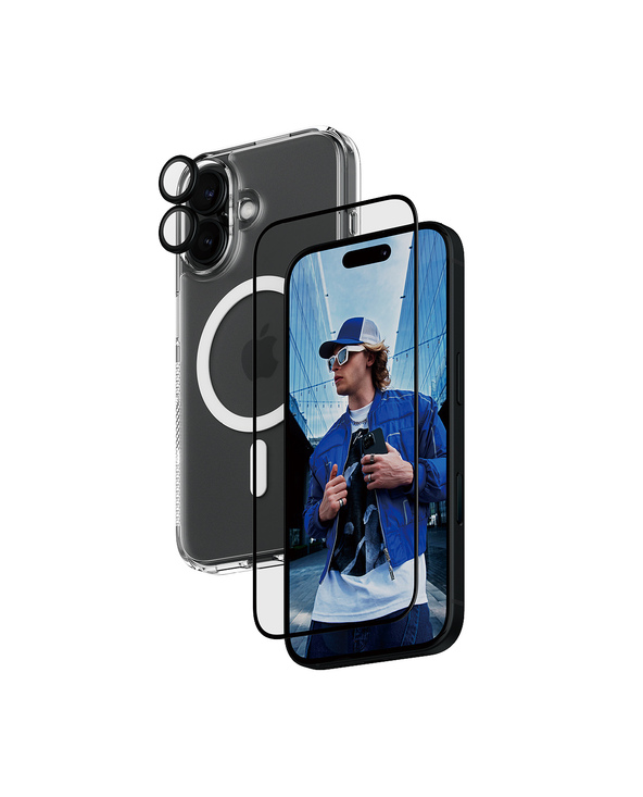 PanzerGlass  3-in-1 Protection Bundle iPhone 16 Protection d'écran transparent Apple 1 pièce(s)