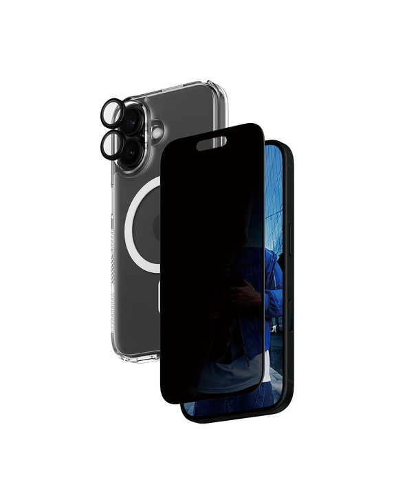 PanzerGlass  3-in-1 Privacy Protection Bundle iPhone 16 Protection d'écran transparent Apple 1 pièce(s)