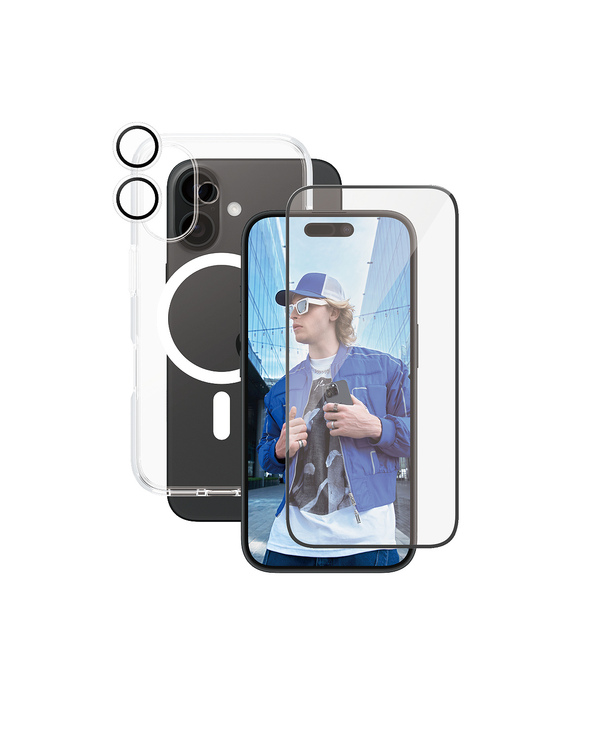 PanzerGlass CARE by  Flagship 3-in-1 Bundle iPhone 16 Protection d'écran transparent Apple 1 pièce(s)