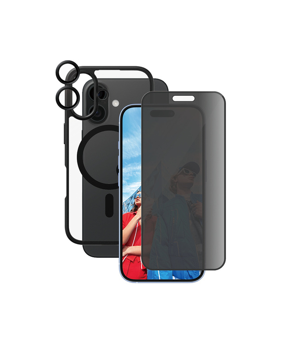 PanzerGlass CARE by  Flagship 3-in-1 Privacy Bundle iPhone 16 Protection d'écran transparent Apple 1 pièce(s)
