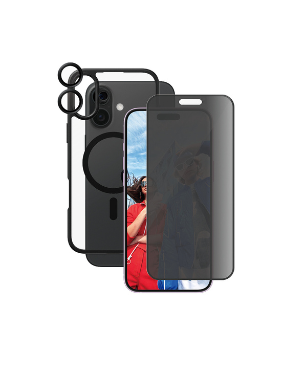 PanzerGlass CARE by  Flagship 3-in-1 Privacy Bundle iPhone 16 Plus coque de protection pour téléphones portables Housse Transpar