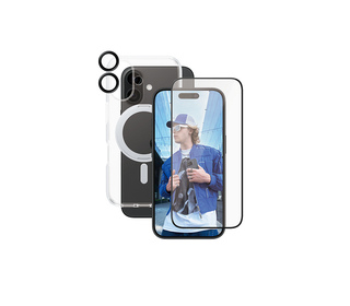 PanzerGlass CARE by  Feature 3-in-1 Ceramic Bundle iPhone 16 coque de protection pour téléphones portables Housse Transparent
