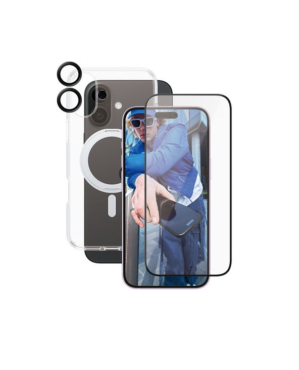 PanzerGlass CARE by  Feature 3-in-1 Ceramic Bundle iPhone 16 Plus coque de protection pour téléphones portables Housse Transpare