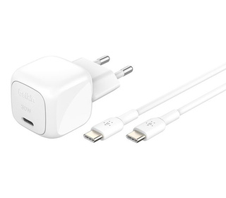 Belkin WCA008kq1MWH-B6 Ordinateur portable, Smartphone, Tablette Blanc Secteur Charge rapide Intérieure