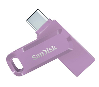 SanDisk Ultra Dual Drive Go USB 128GB lecteur USB flash 128 Go USB Type-A / USB Type-C 3.2 Gen 1 (3.1 Gen 1) Lavande