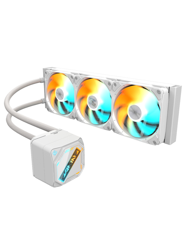 GIGABYTE GAMING 360 ICE Refroidisseur Liquide pour CPU - 3x120 mm Ventilateurs ARGB, Mécanisme d'emboîtement coulissant, DAISY-C