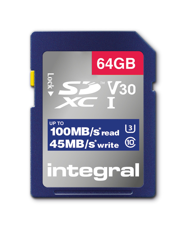Integral INSDX64G-100V30 mémoire flash 64 Go SD UHS-I