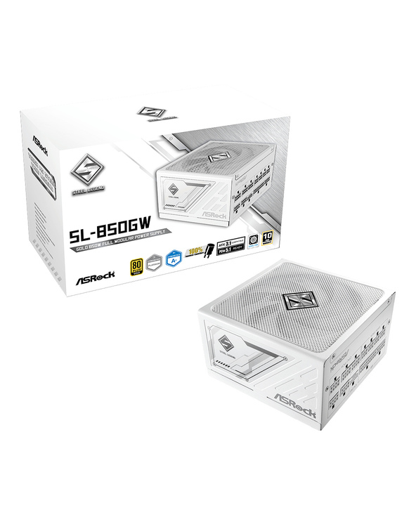 Asrock SL-850GW Steel Legend unité d'alimentation d'énergie 850 W 20+4 pin ATX ATX Blanc