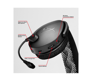 HyperX Cloud Jet – Casque de jeu sans fil (bleu clair)