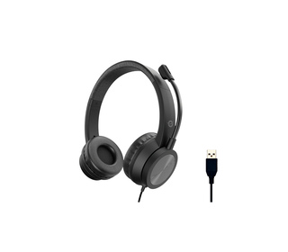 Conceptronic POLONA05B écouteur/casque Avec fil Arceau Appels/Musique USB Type-A Noir