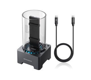 GRAUGEAR G-M2DK-U4-40G Station d'accueil de disques de stockage USB 3.2 Gen 2 (3.1 Gen 2) Type-C Gris