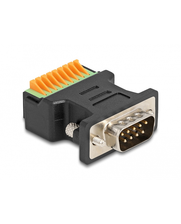 DeLOCK Adaptateur D-Sub 9 mâle à bornier avec bouton-poussoir