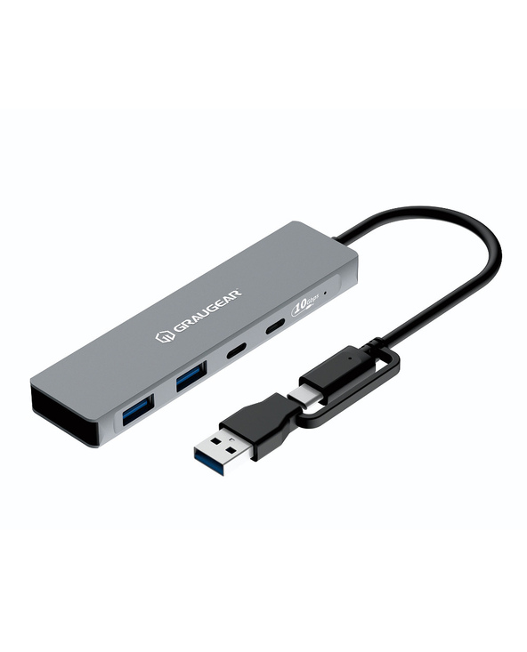 GRAUGEAR G-HUB2C2A-10G hub & concentrateur USB 3.2 Gen 1 (3.1 Gen 1) Type-C 10000 Mbit/s Gris