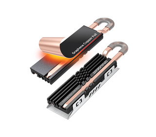 GRAUGEAR G-M2HS07-GC système de refroidissement d’ordinateur M.2 NVMe SSD Kit de caloducs Noir 1 pièce(s)