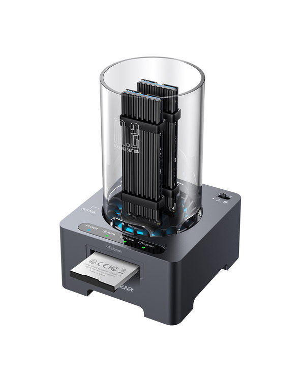 GRAUGEAR G-M2DK-CR-10G Station d'accueil de disques de stockage USB 3.2 Gen 2 (3.1 Gen 1) Type-C Gris