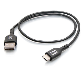 C2G C2G28884 câble USB USB 2.0 0,46 m USB C USB A Noir