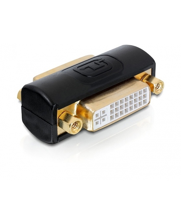 DeLOCK 65225 changeur de genre de câble DVI Noir, Or