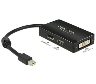 DeLOCK 0.16m DisplayPort/Displayport + HDMI + DVI 0,16 m Mini DisplayPort DisplayPort + DVI + HDMI Noir